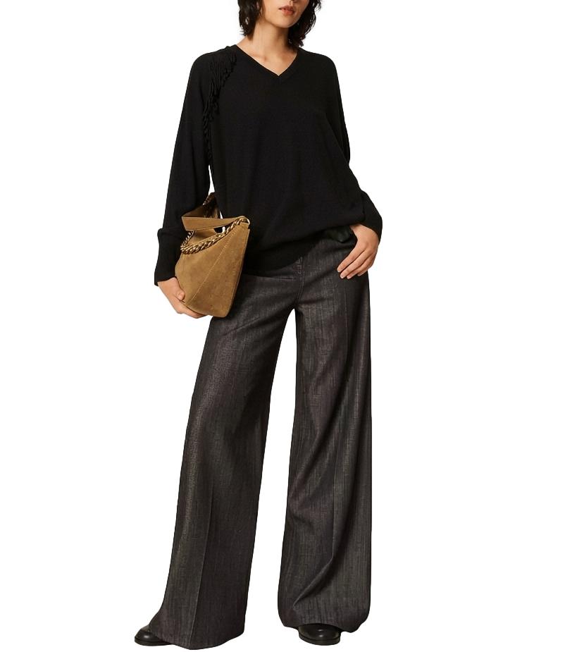 Actitude Twinset Maglia Nero da Donna