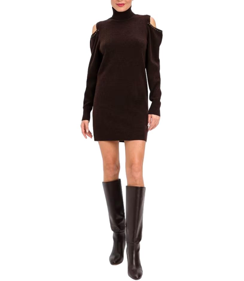 Actitude Twinset Abito Chocolate Plum da Donna