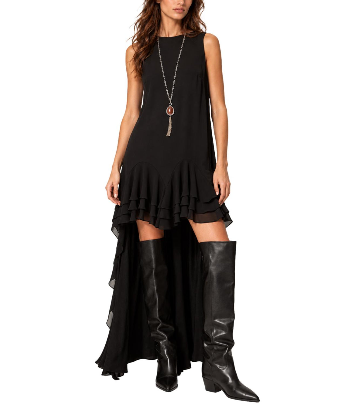 Actitude Twinset Abito Nero da Donna