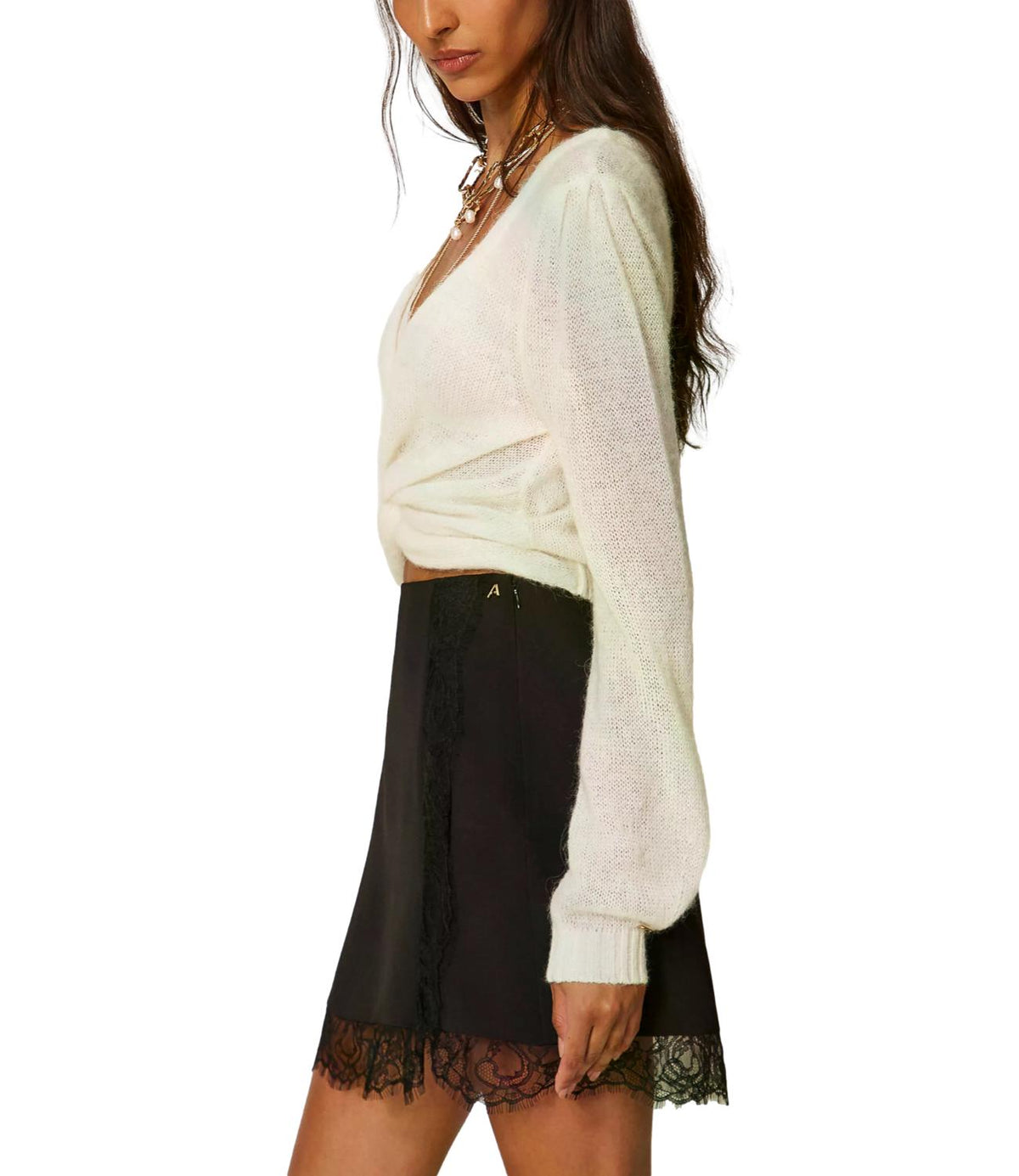Actitude Twinset Gonna Nero da Donna