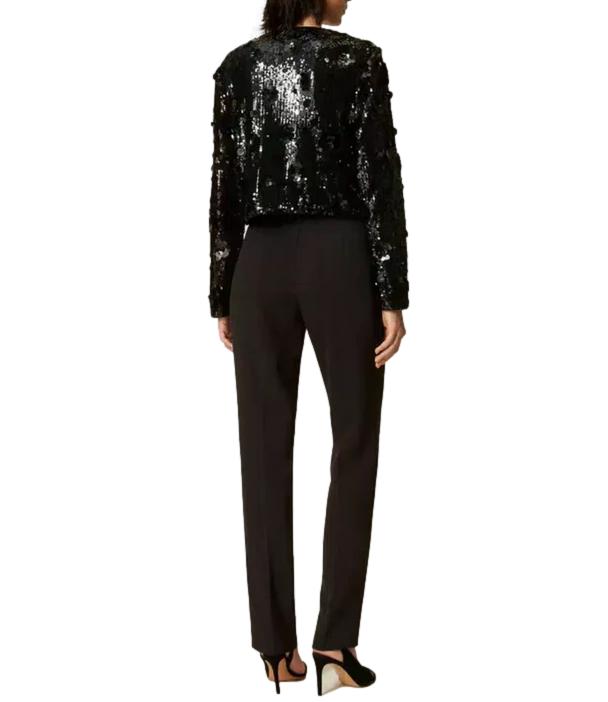 Actitude Twinset Pantalone Nero da Donna