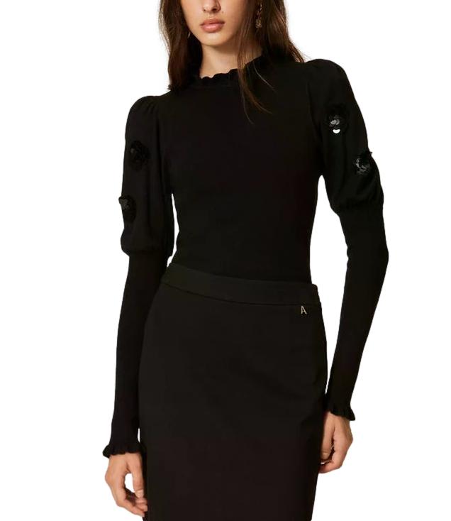Actitude Twinset Maglia Nero da Donna