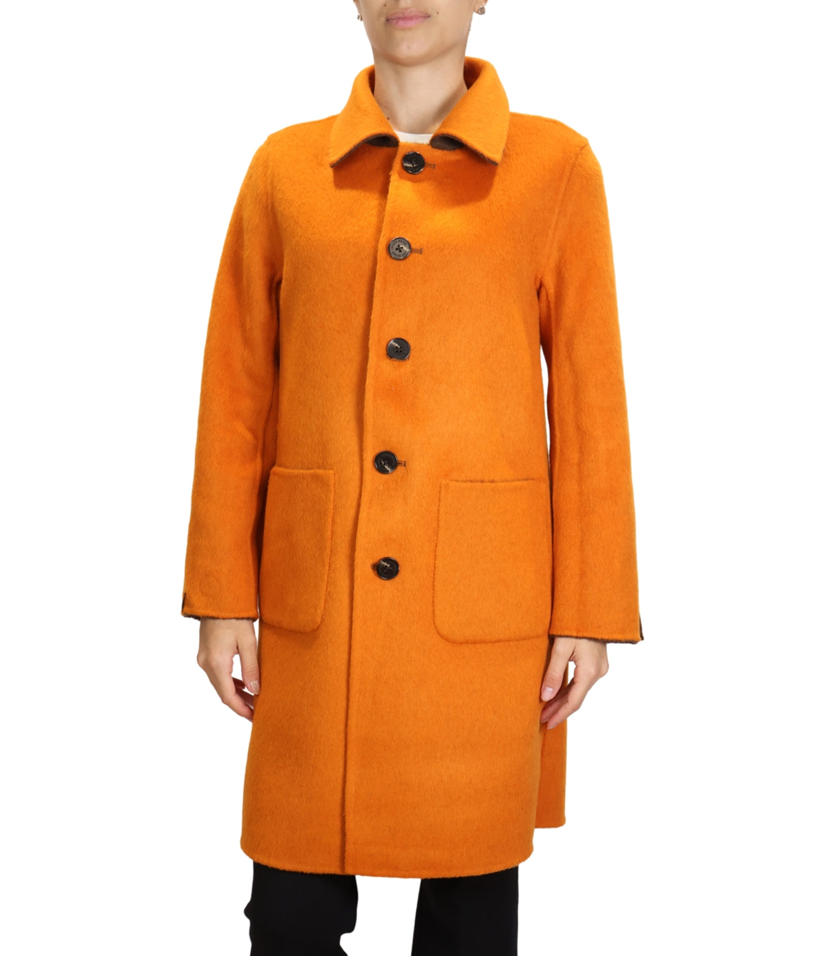 Alexs Bravo Cappotto Orange/chocolate da Donna