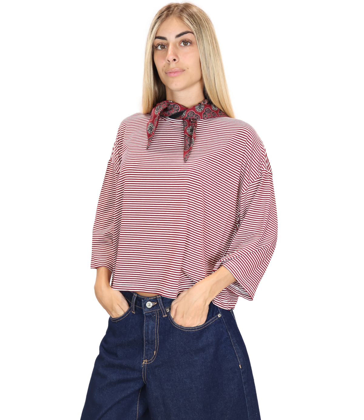 Dixie T-Shirt Bordeaux da Donna