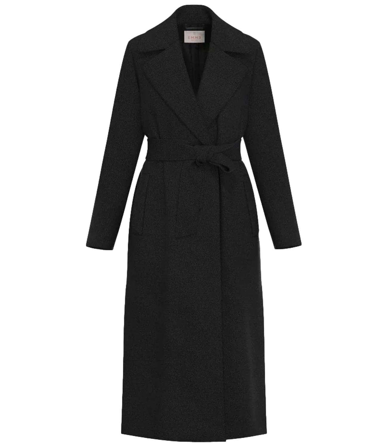 Emme Marella Cappotto Nero da Donna