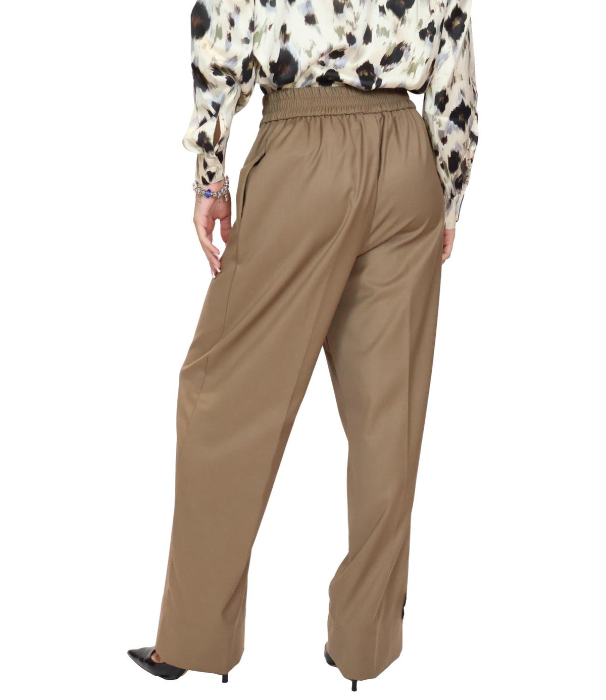 Emme Marella Pantalone Beige da Donna