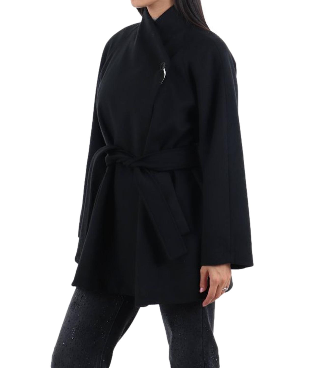 Emme Marella Cappotto Nero da Donna