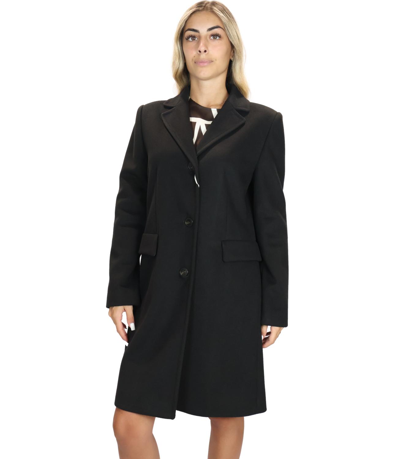Emme Marella Cappotto Nero da Donna