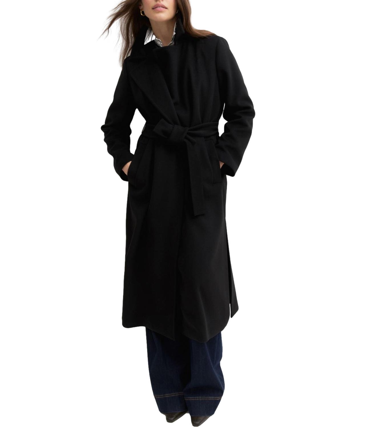Emme Marella Cappotto Nero da Donna