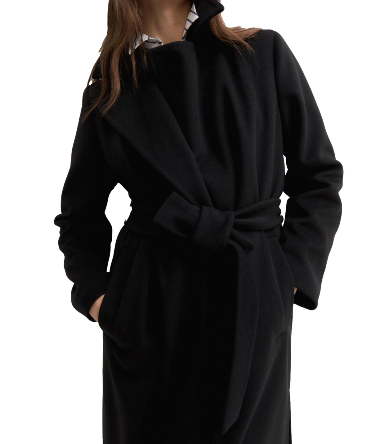 Emme Marella Cappotto Nero da Donna