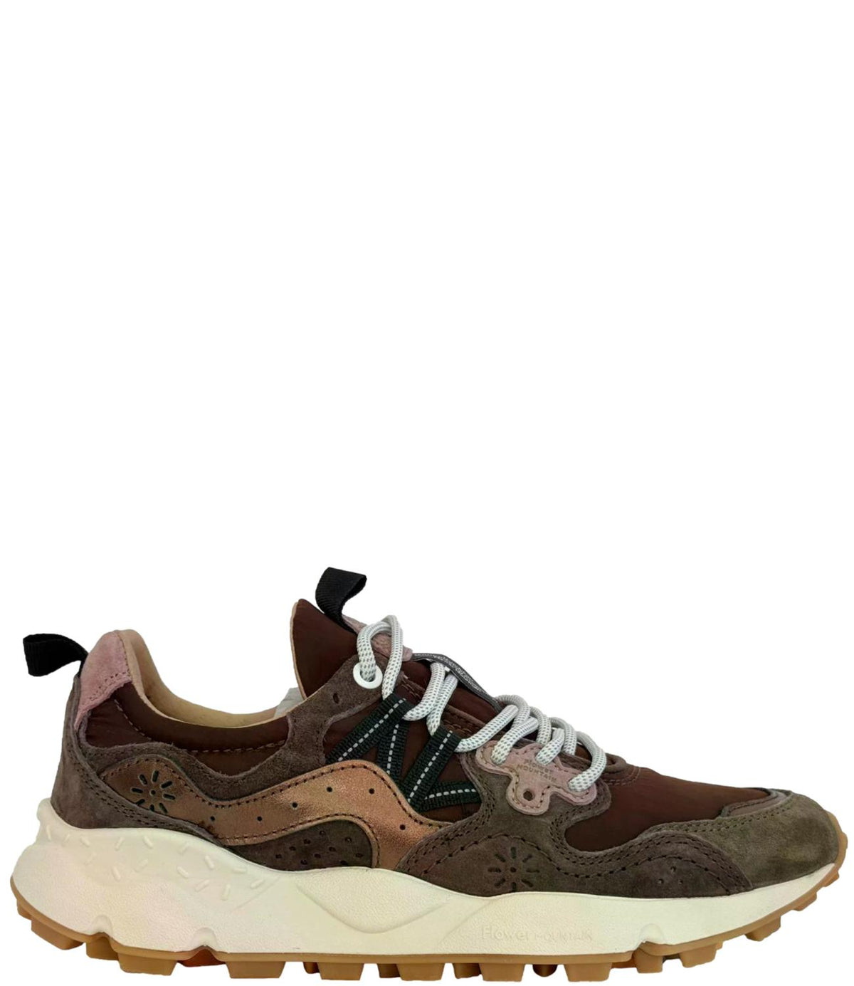 Flower Mountain Sneakers Brown/bronze/pink da Donna