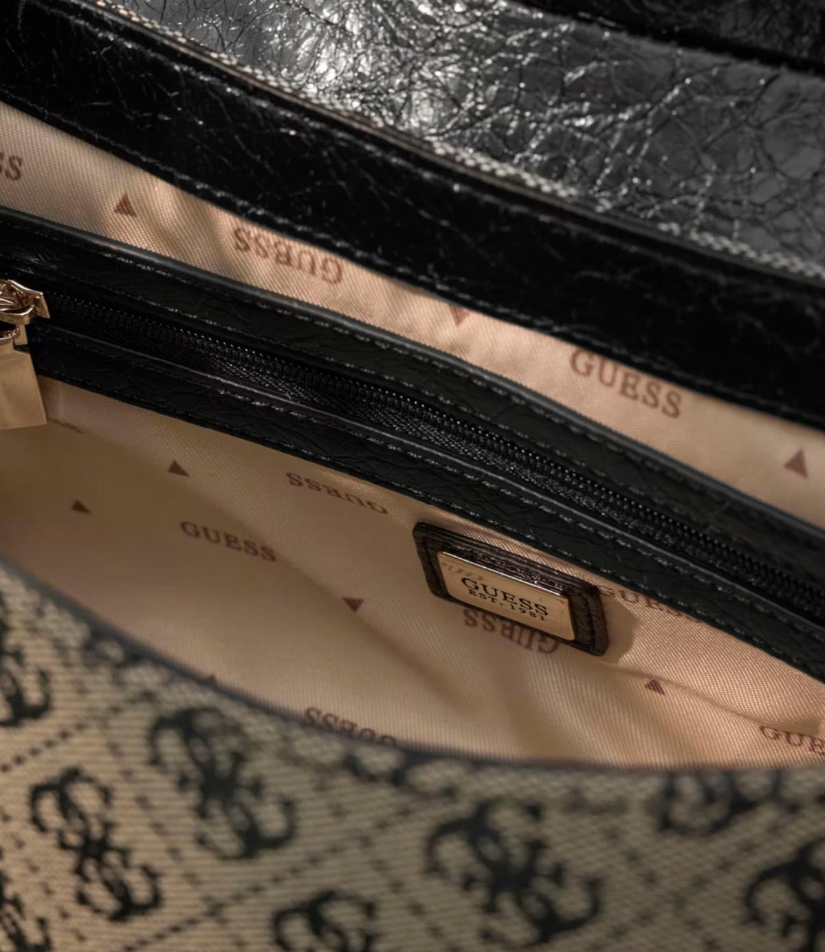 Guess Borsa Black Logo da Donna