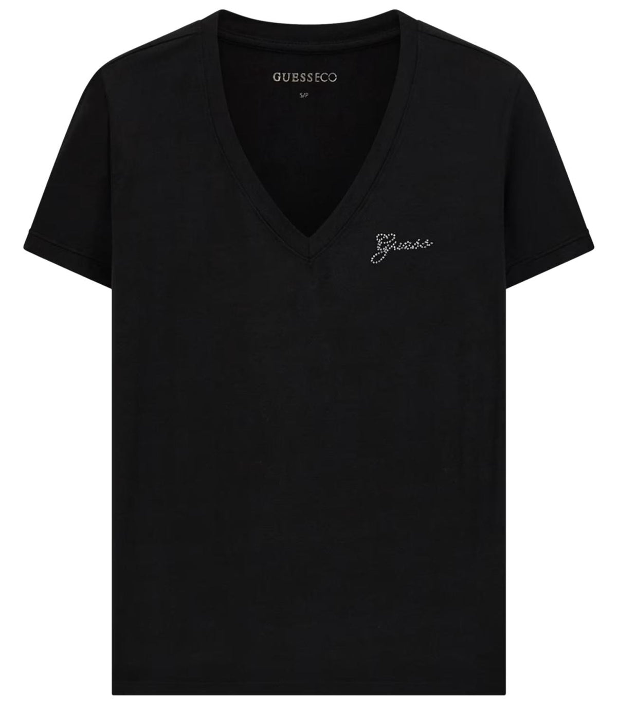 Guess T-shirt New Ss Vn Mini Logo Tee Nera Donna
