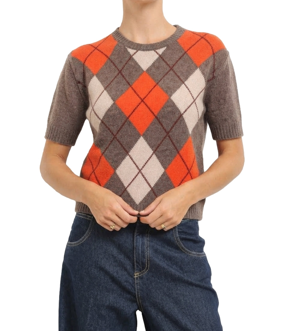 Have One Maglia Tortora/arancio da Donna