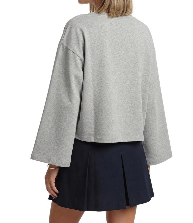 Have One Maglia Grigio Melange/viola/olio U da Donna