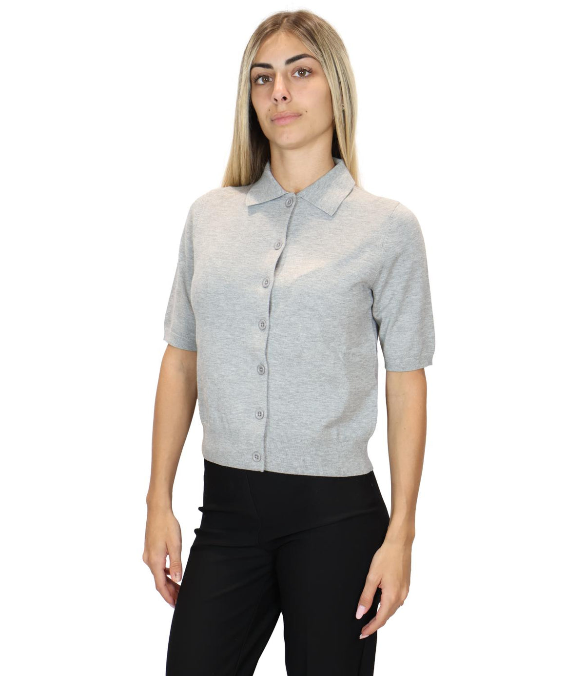 Iblues Cardigan Grigio Melange da Donna
