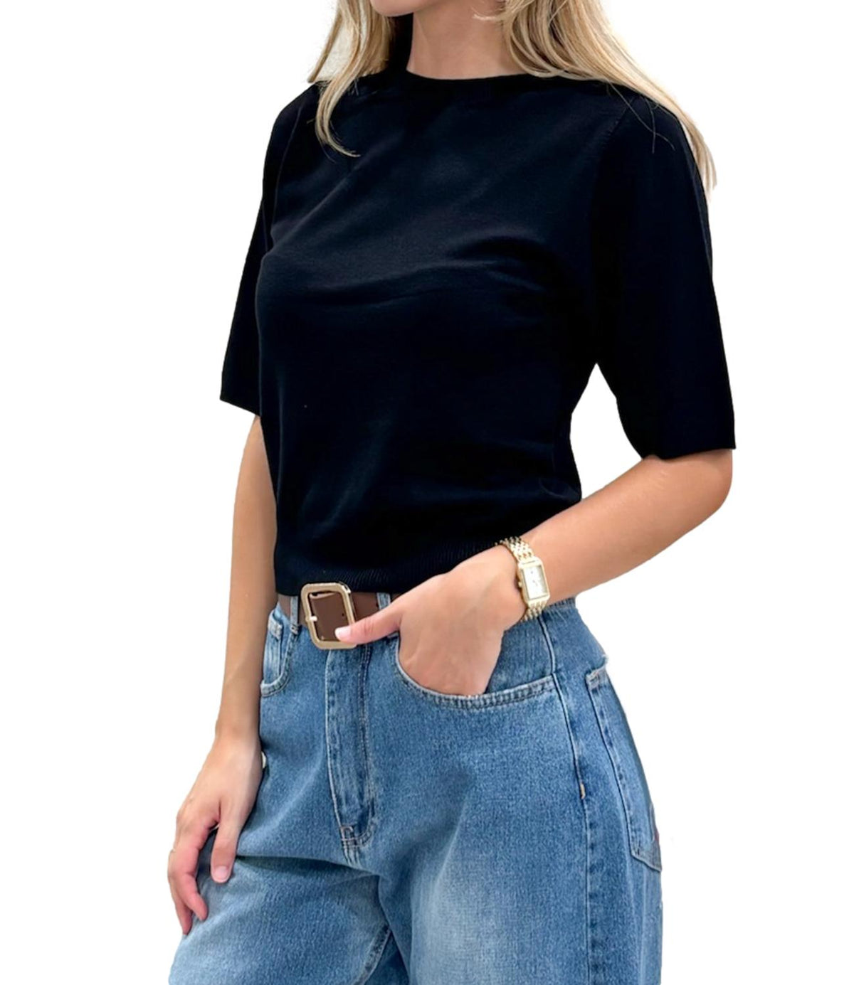 Kontatto Maglia NerO-Black da Donna