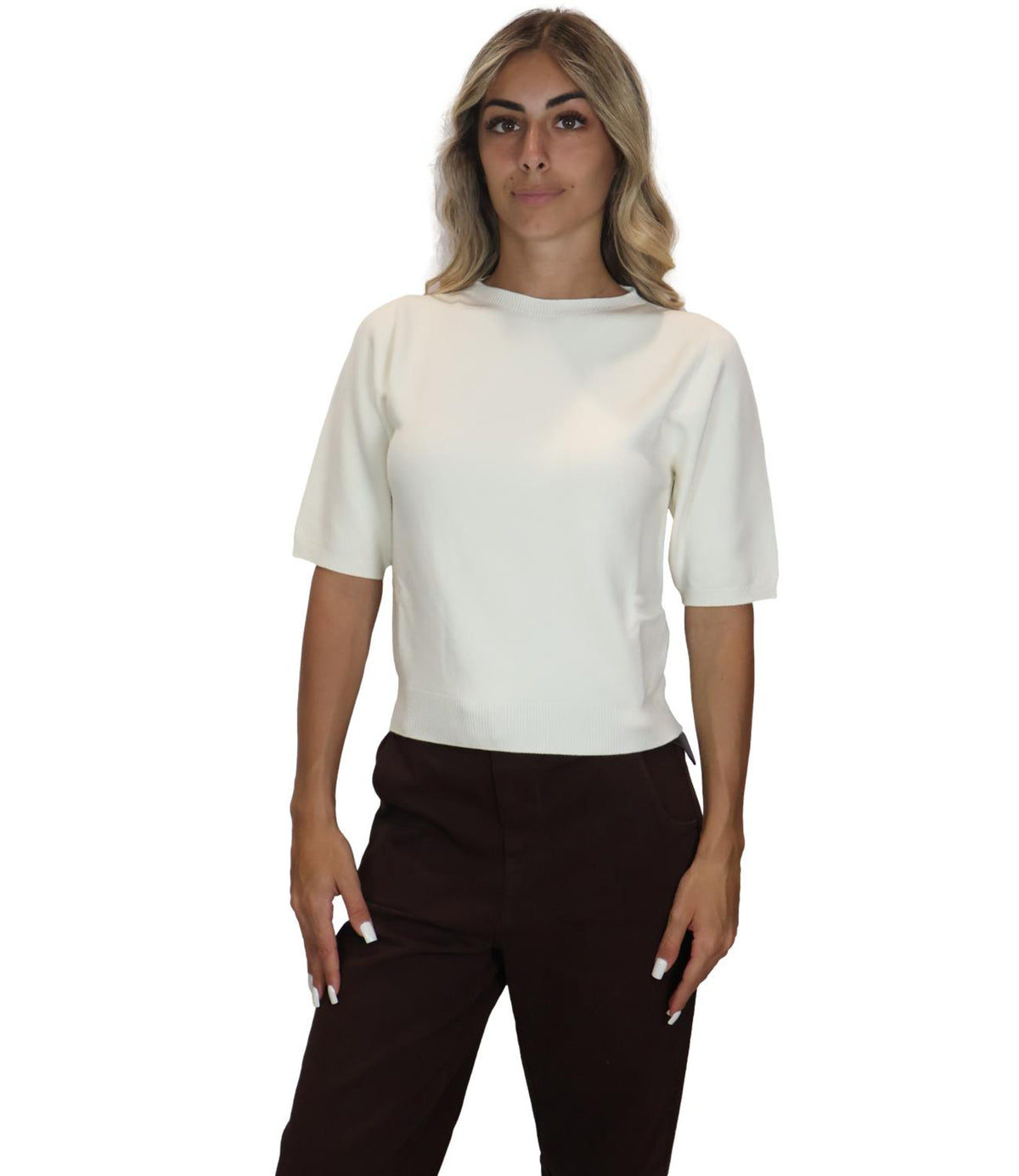 Kontatto Maglia Panna/offwhite da Donna