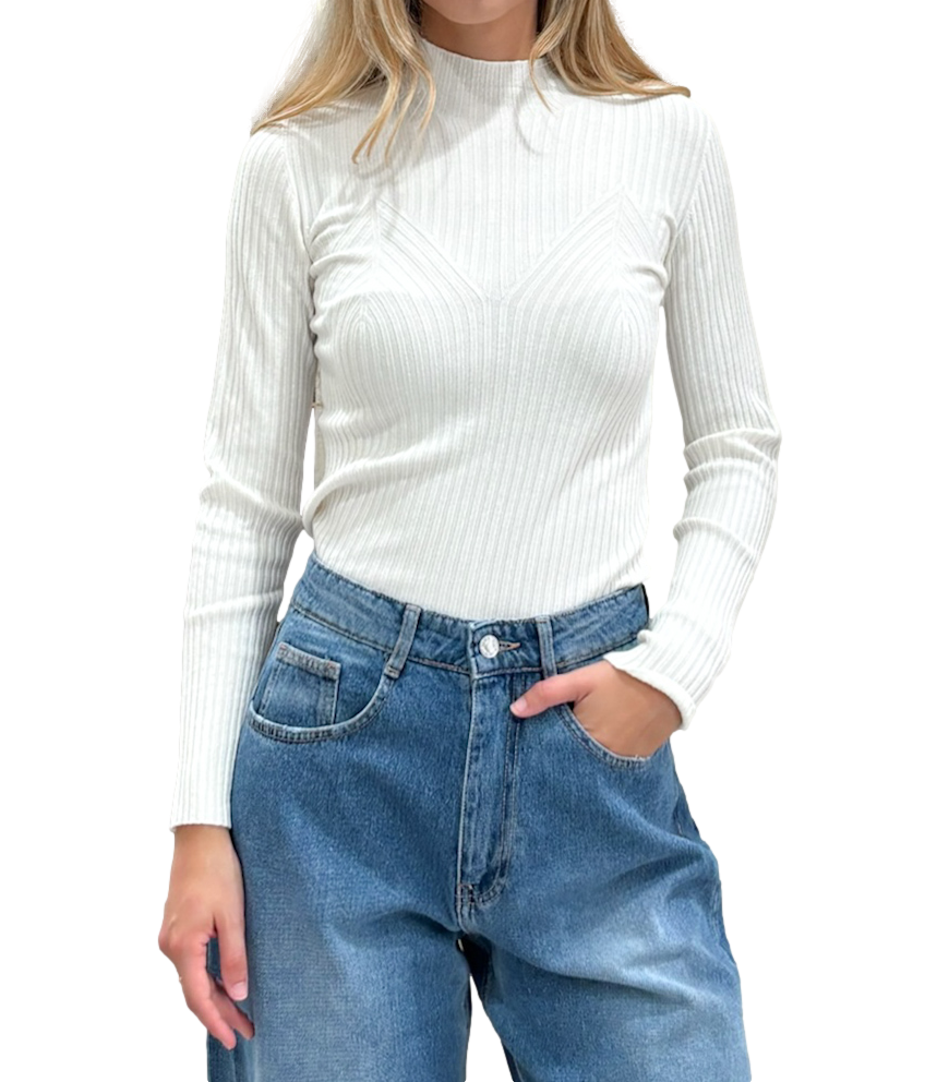 Kontatto Maglia Panna/offwhite da Donna