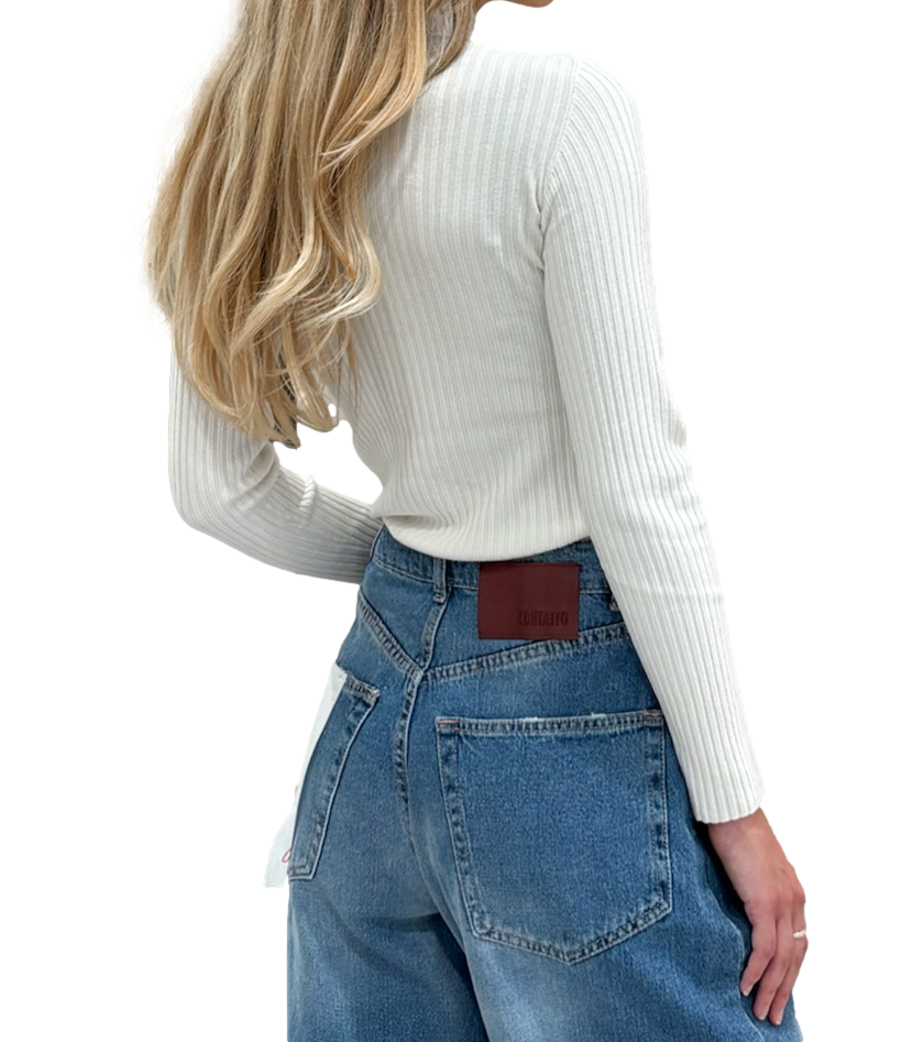 Kontatto Maglia Panna/offwhite da Donna