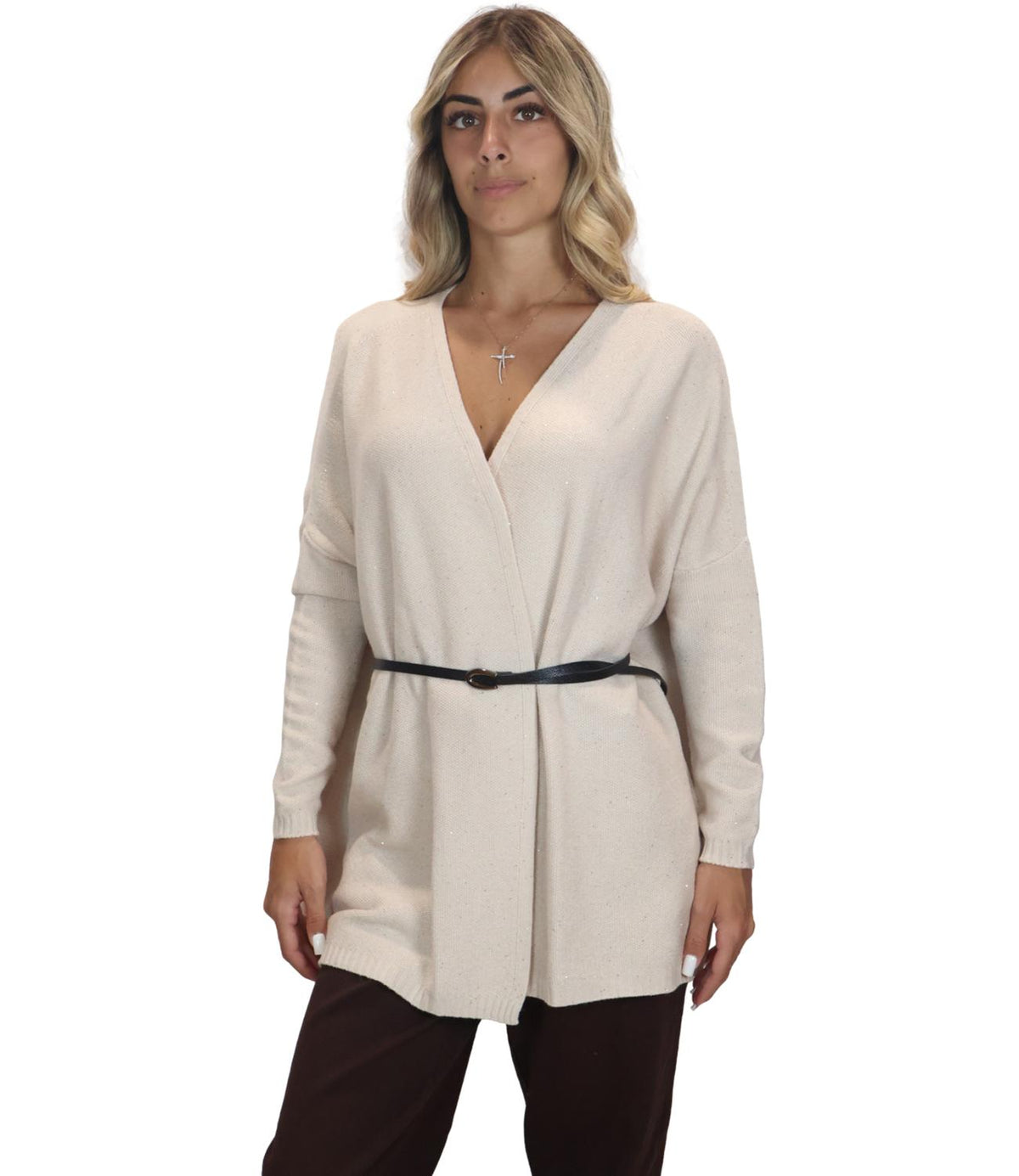 Kontatto Maglia Beige Mel. da Donna