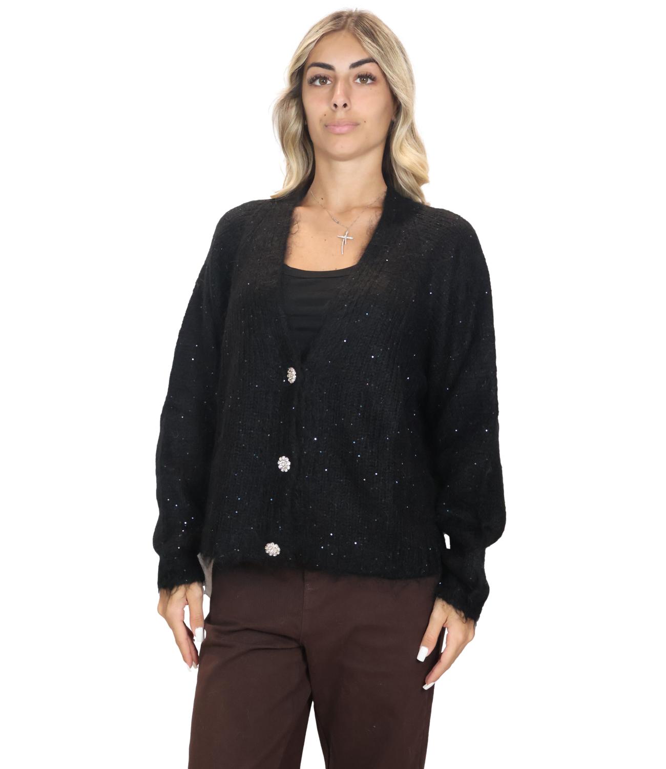 Kontatto Cardigan NerO-Black da Donna