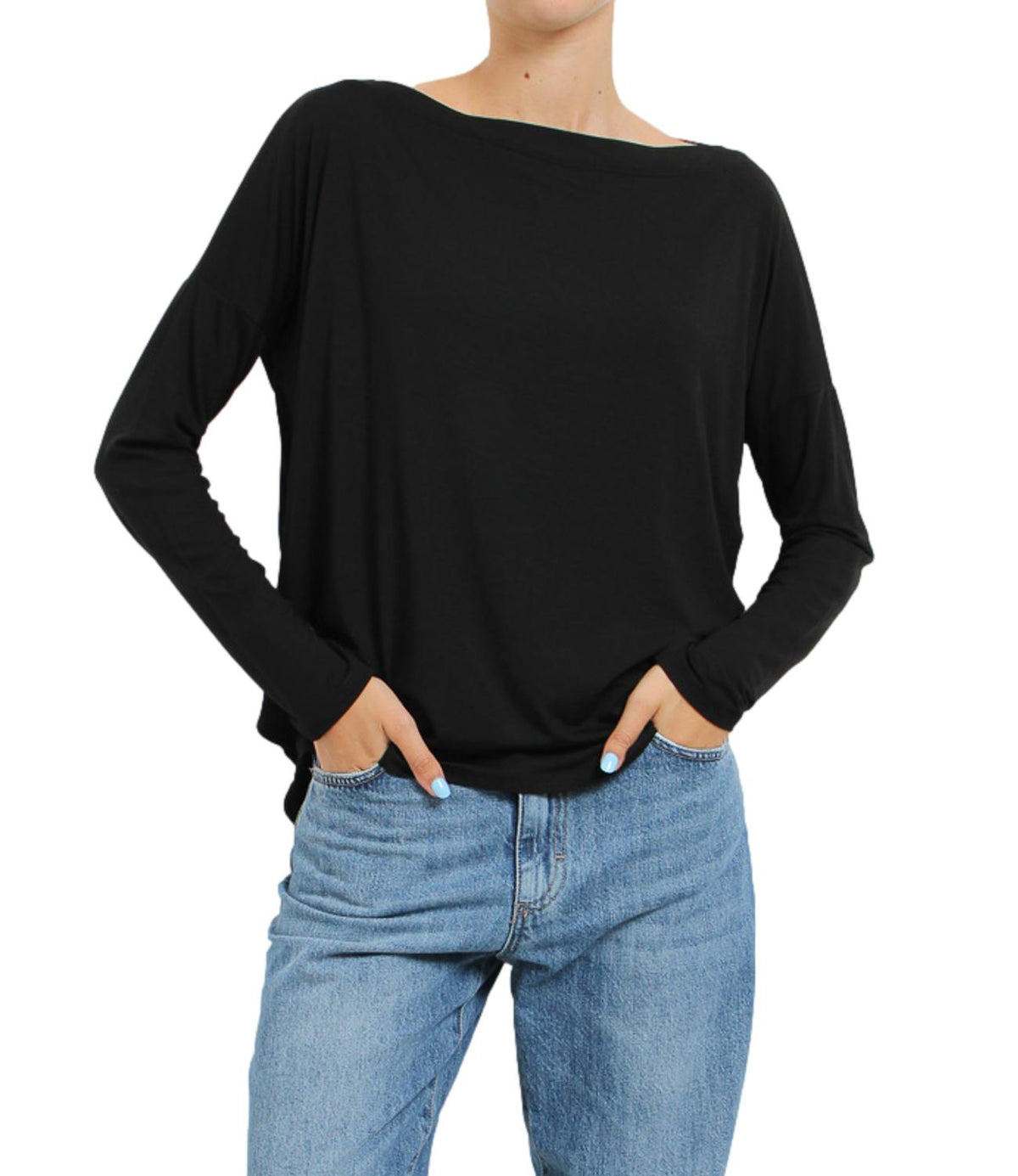 Kontatto Blusa Over Nero Donna