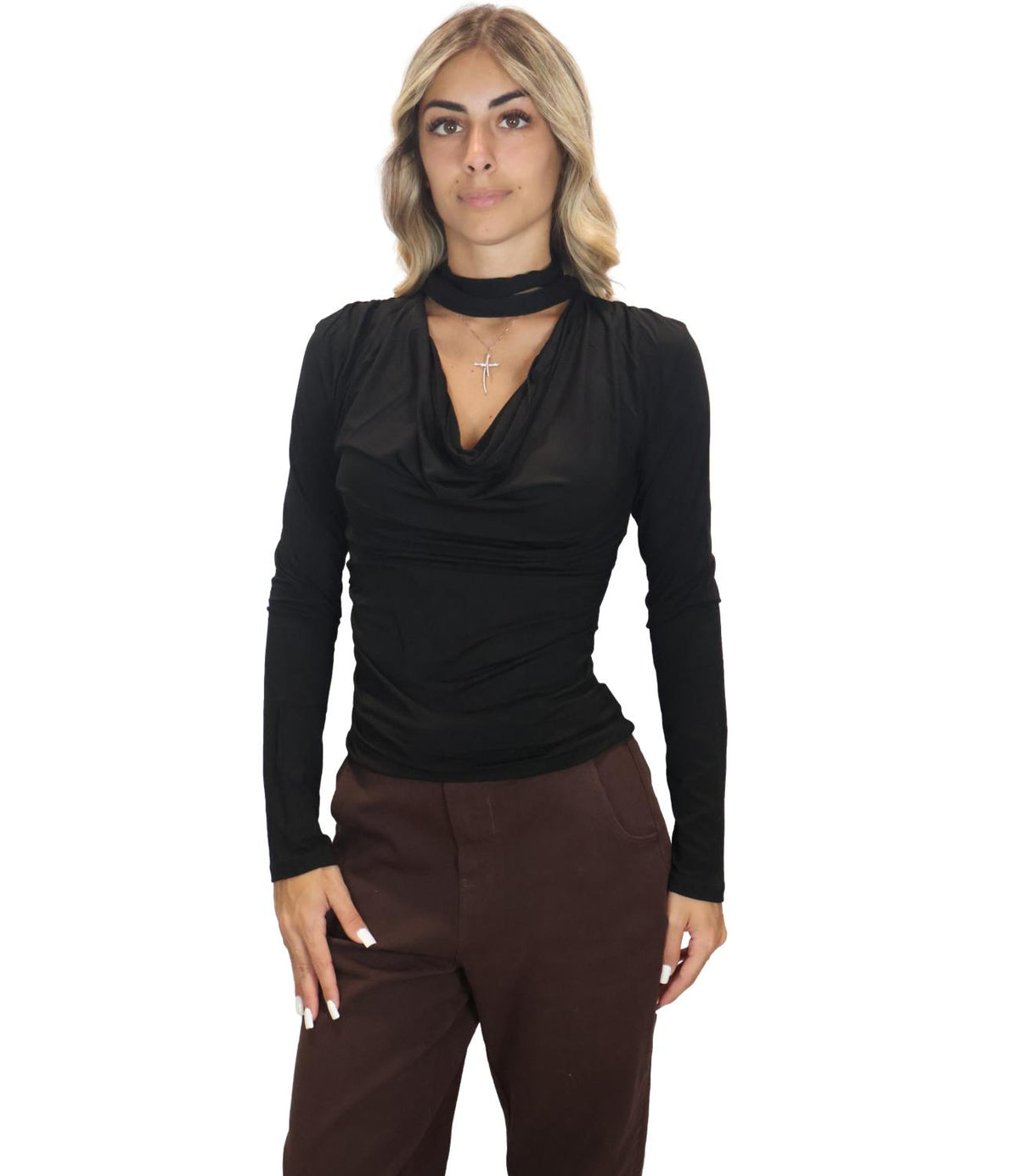 Kontatto Blusa NerO-Black da Donna