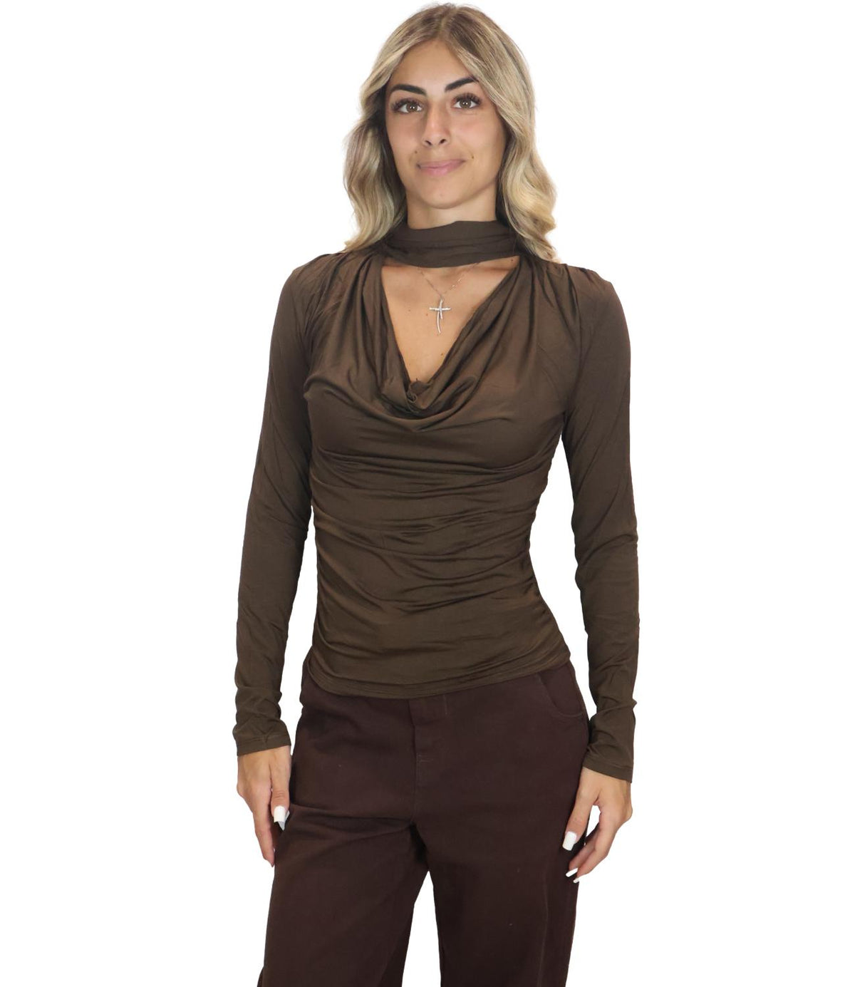Kontatto Blusa Moka da Donna
