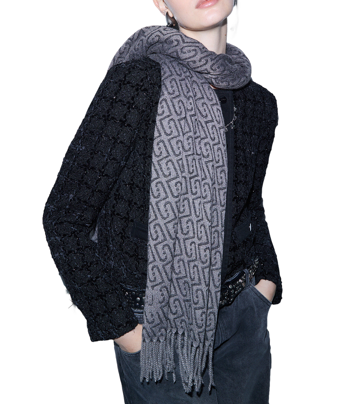 Liu jo Sciarpa/Foulard Nero/antracite da Donna