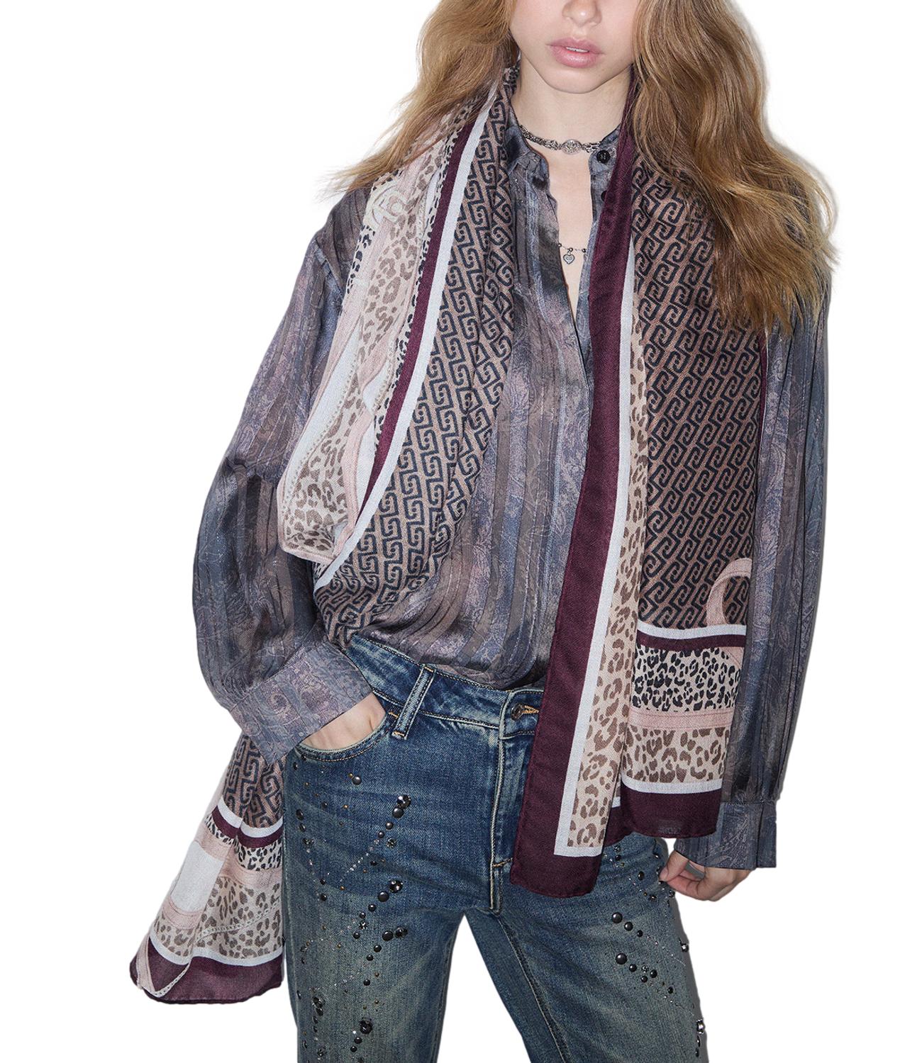 Liu Jo Stola Animalier Red Aubergine Donna