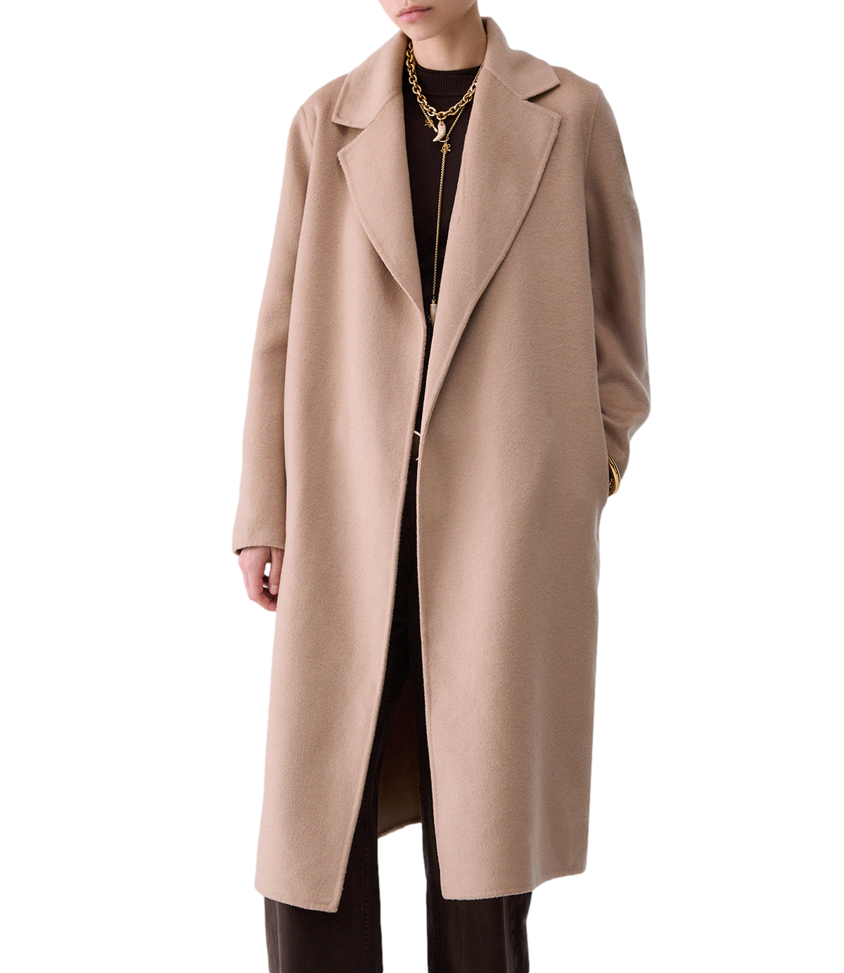 Liu Jo Cappotto Lungo Beige Gold Donna