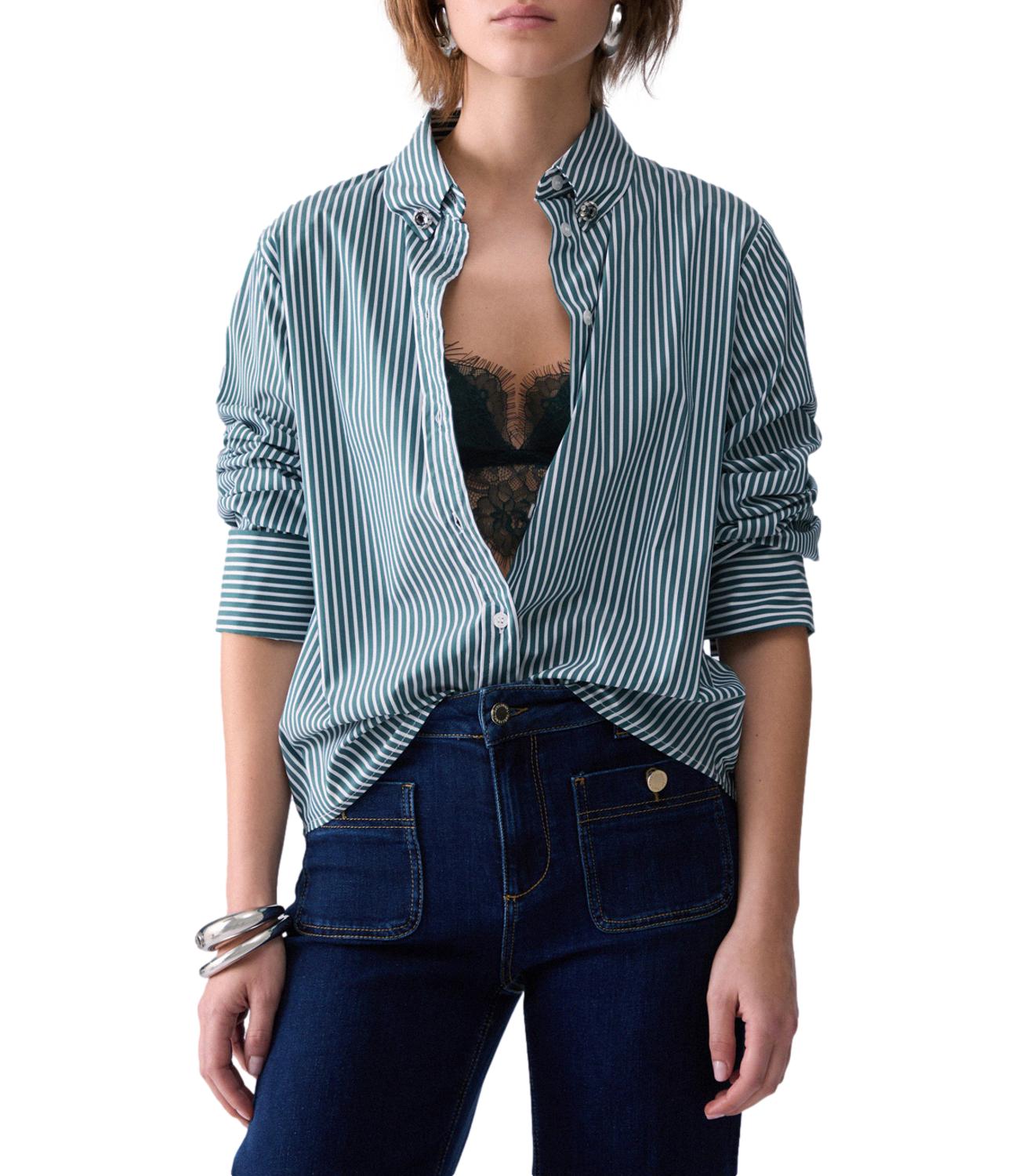 Liu jo Camicia Dark Green/white da Donna