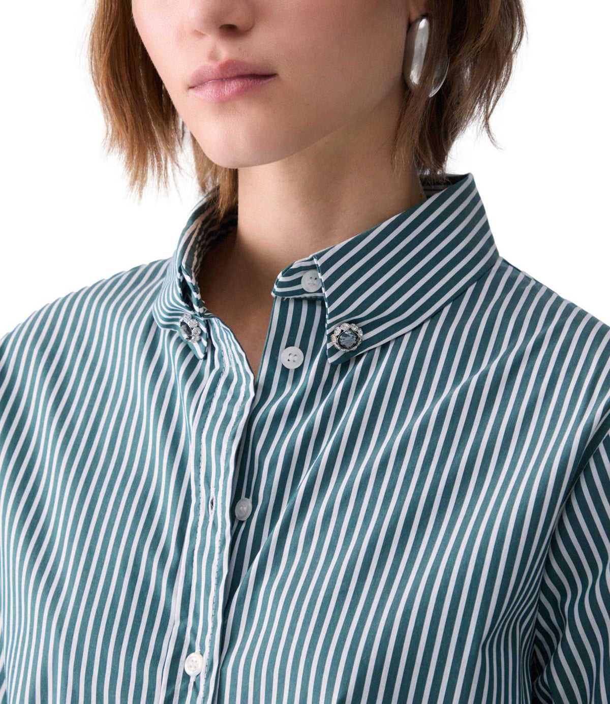 Liu jo Camicia Dark Green/white da Donna