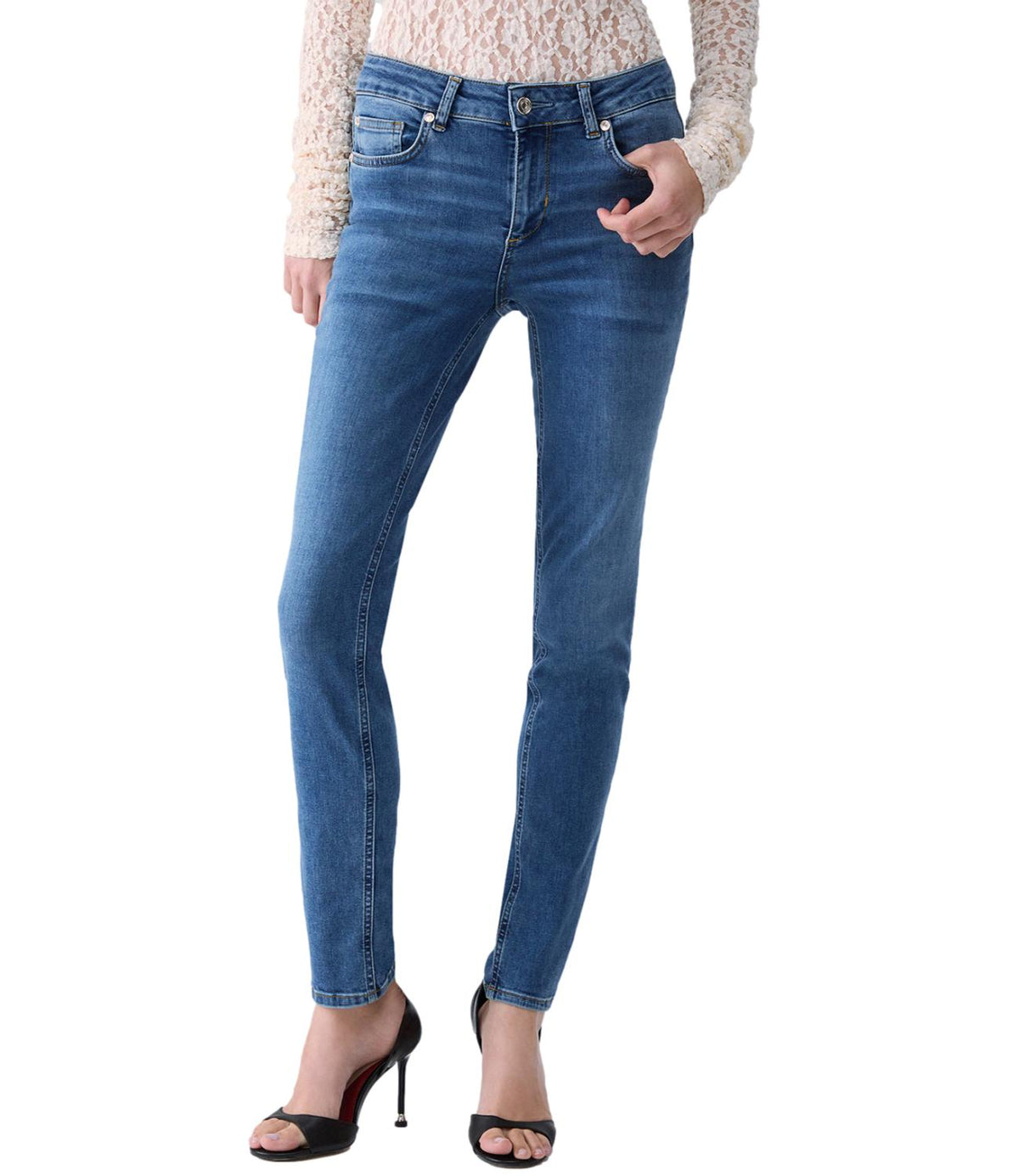 Liu jo Pantalone Denim Blue Hope Wash da Donna