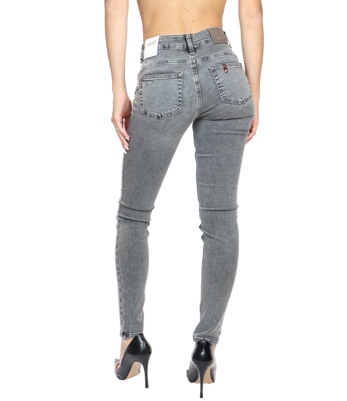 Liu jo Pantalone Denim Grey Hope Wash da Donna