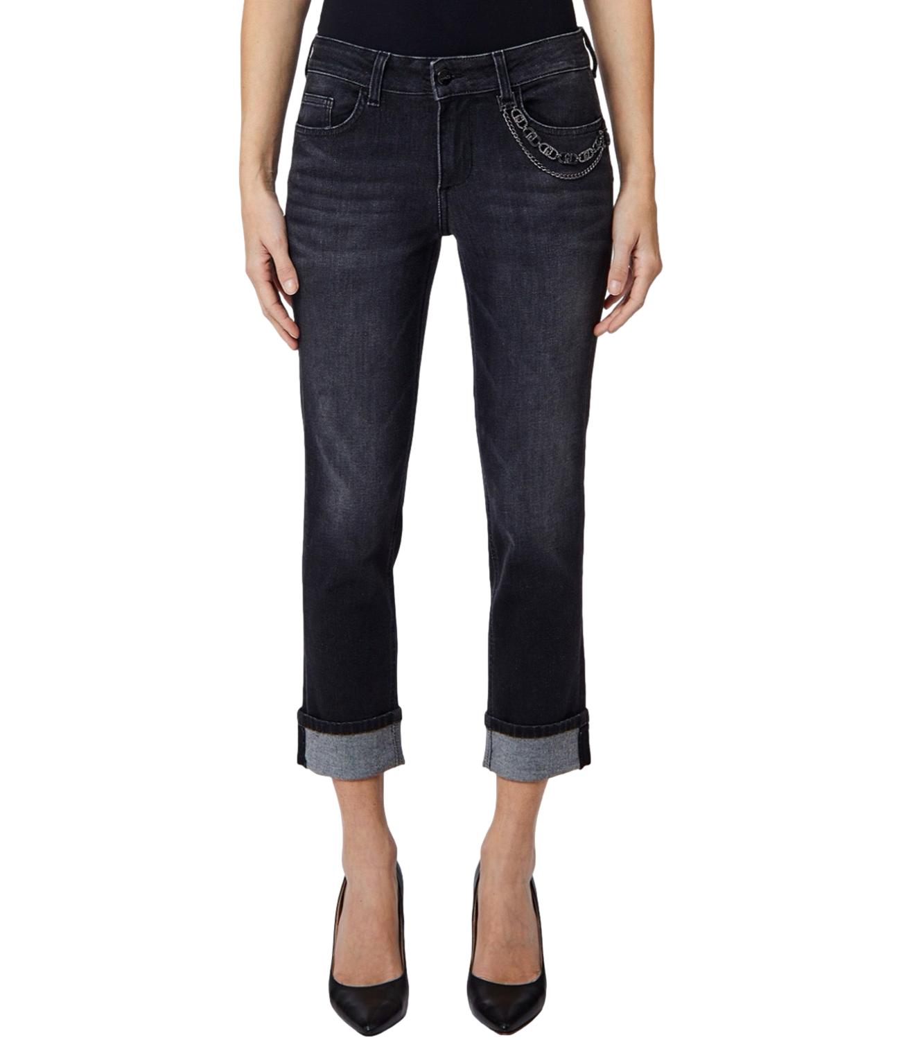 Liu jo Pantalone Den.black Twist Wash da Donna