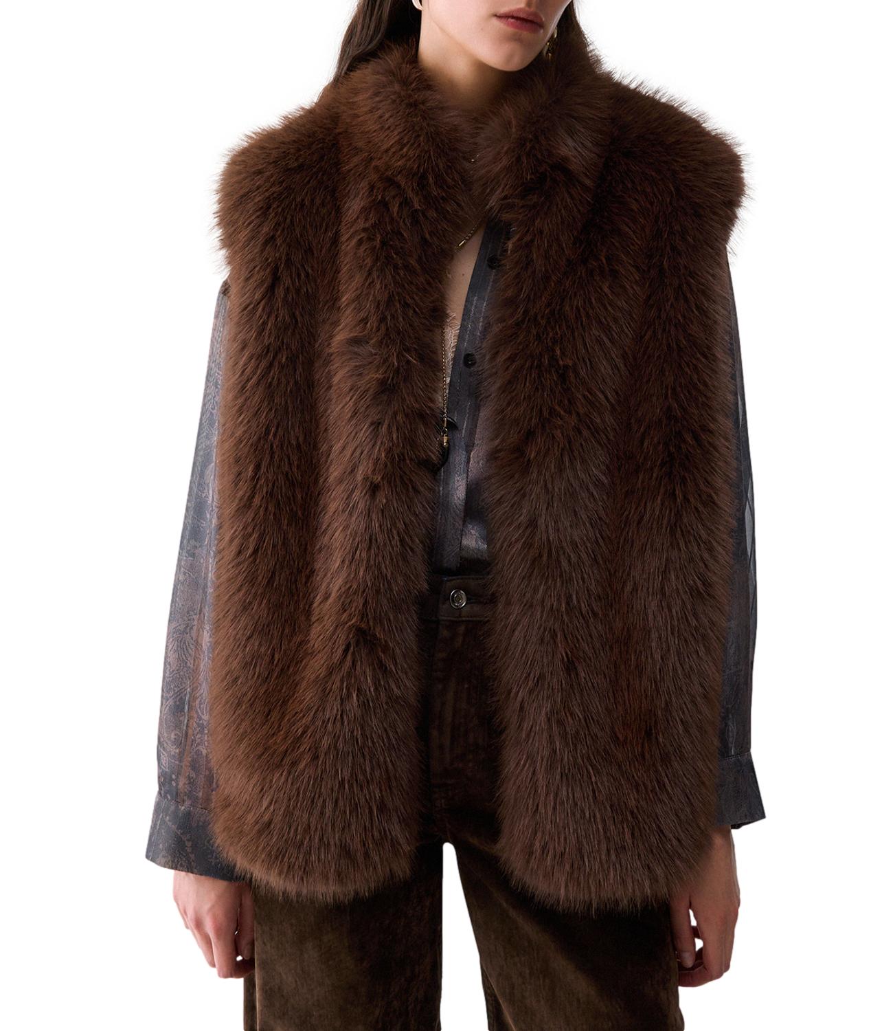 Liu Jo Gilet Brown Umber Donna