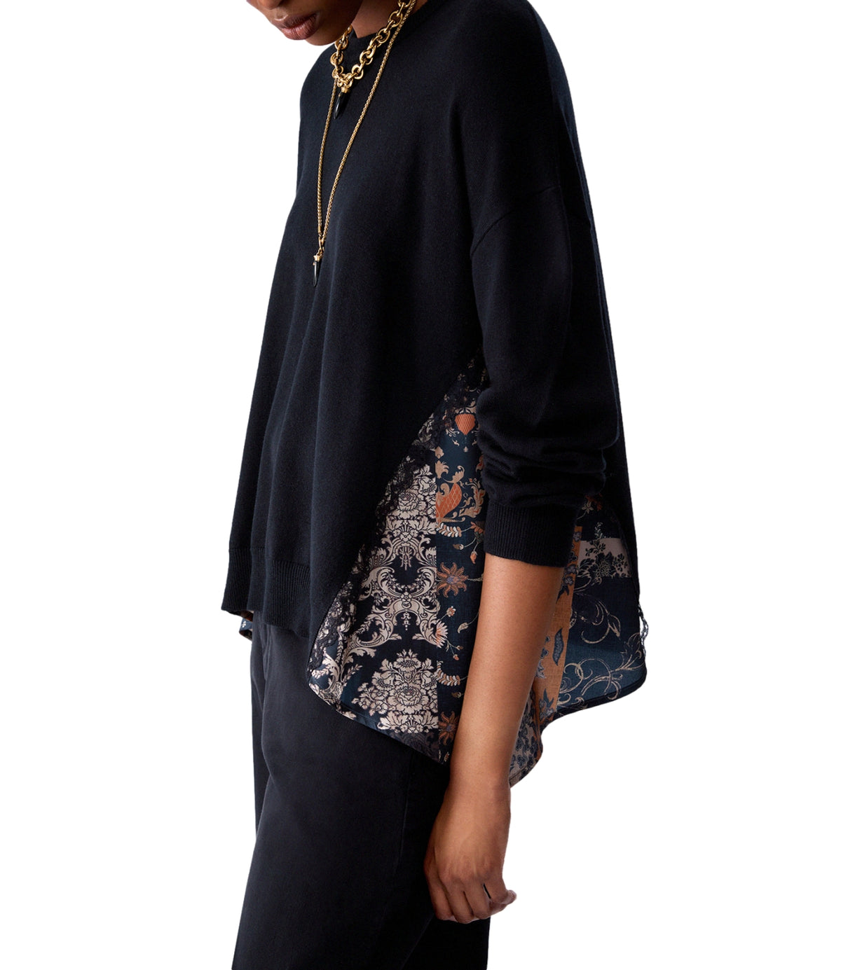 Liu jo Maglia Black/blossom Patch da Donna