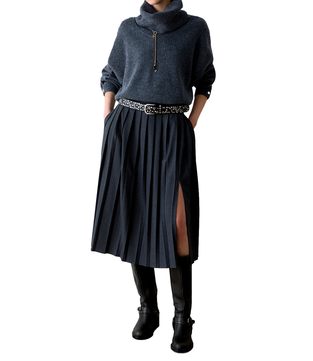 Liu jo Gonna Dark Grey Melange da Donna