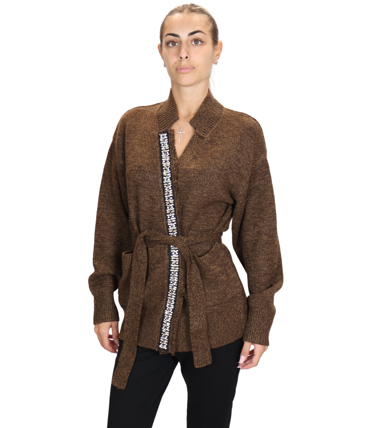 Liu jo Maglia Brown Mouline da Donna