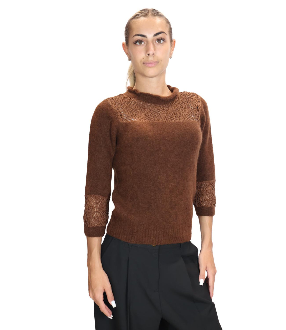 Marella Monochrome Maglia Caramello da Donna