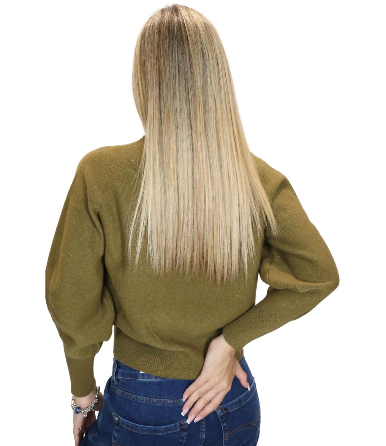 Marella Monochrome Maglia Verde Olio da Donna