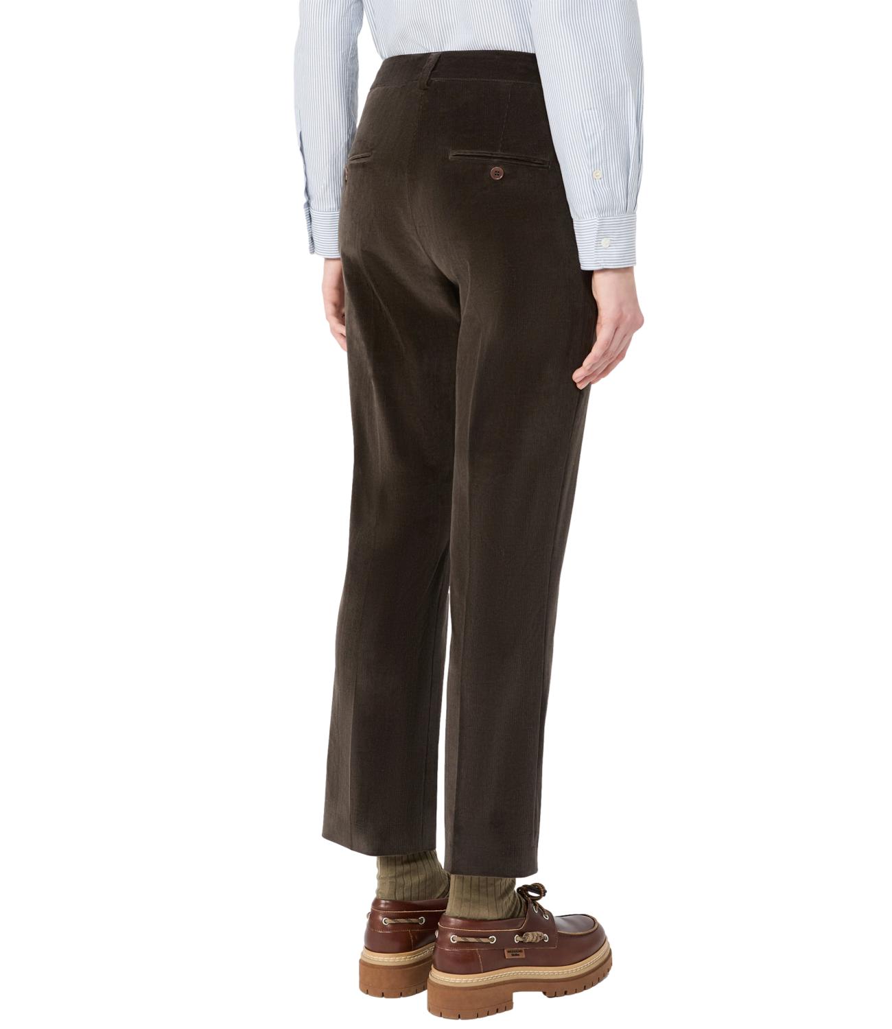 Max Mara Weekend Pantalone Marrone Scuro da Donna