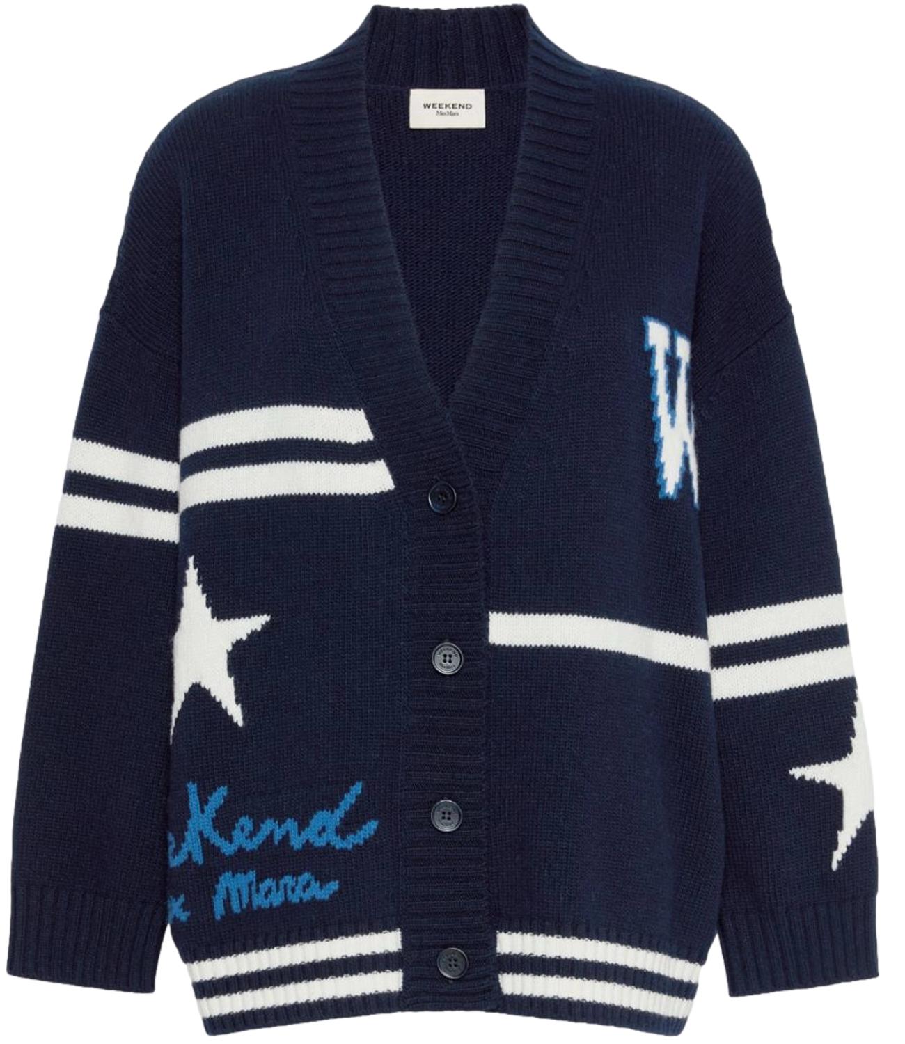 Max Mara Weekend Cardigan Blu Marino da Donna
