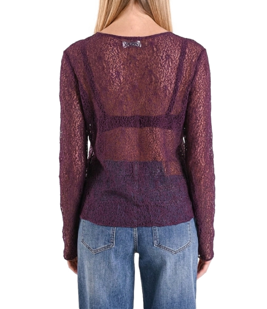 Myastreet Maglia Prugna da Donna