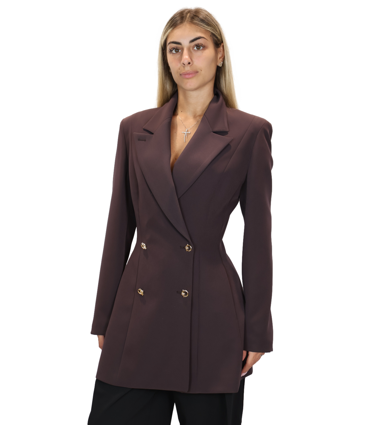 Silence Limited Blazer Choco Wine da Donna