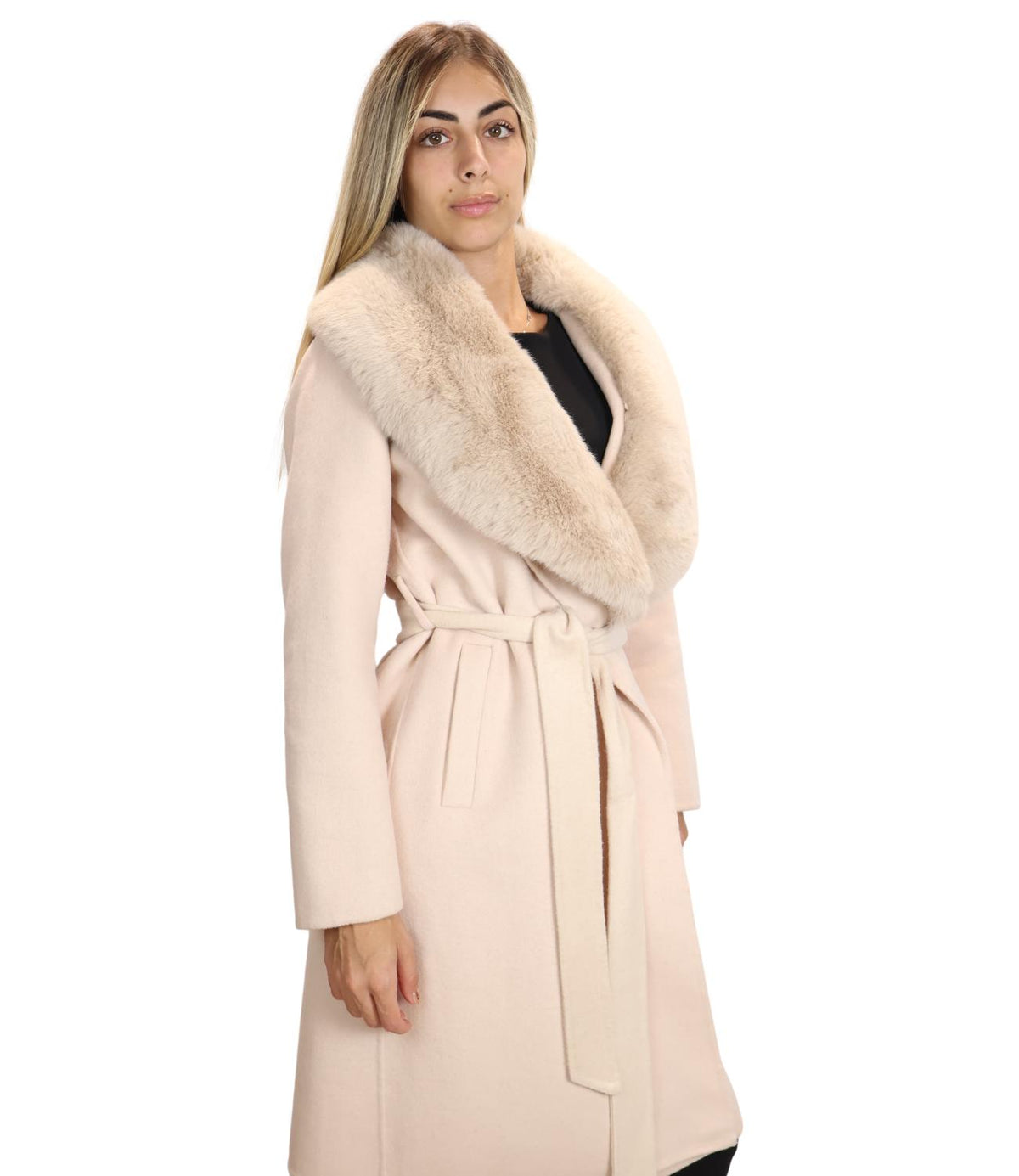 Silence Limited Cappotto Cream da Donna
