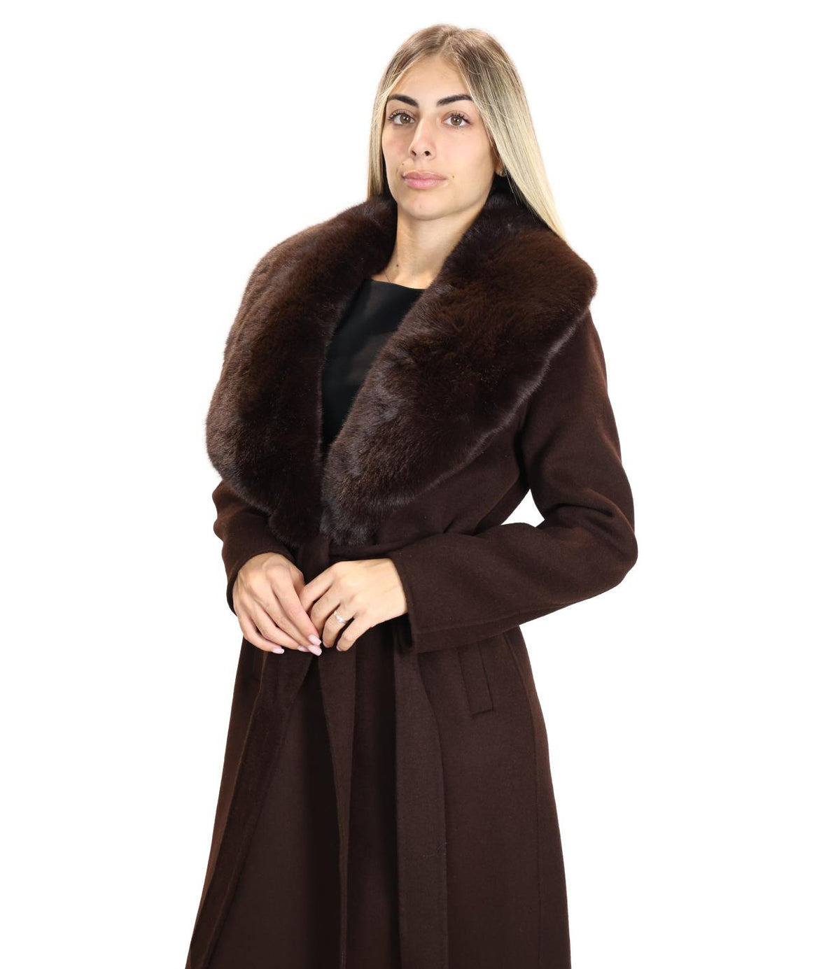 Silence Limited Cappotto Dark Brown da Donna
