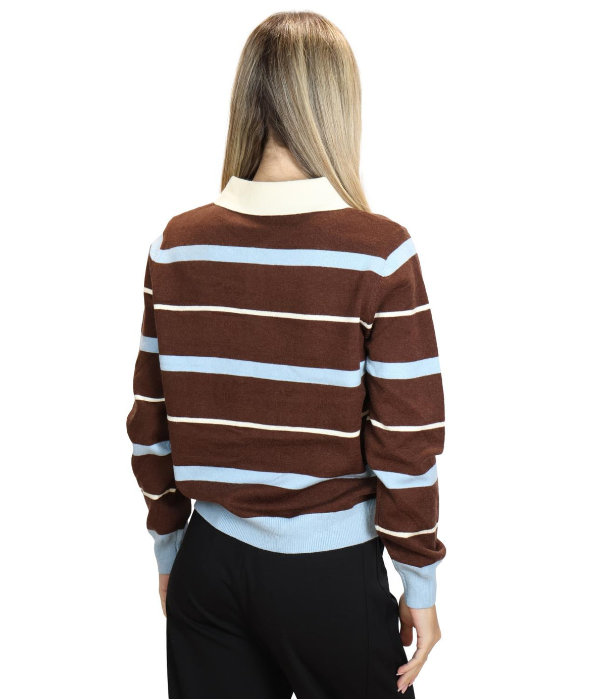 Studio It Polo Riga Celeste Donna